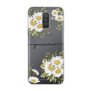 CaseCompany Daisies: Samsung Galaxy A6 Plus (2018) Transparant Hoesje