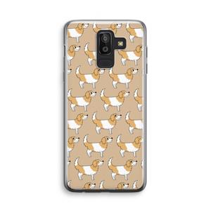 CaseCompany Doggy: Samsung Galaxy J8 (2018) Transparant Hoesje