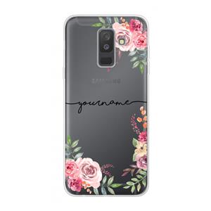 CaseCompany Rozen: Samsung Galaxy A6 Plus (2018) Transparant Hoesje