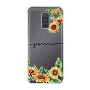 CaseCompany Zonnebloemen: Samsung Galaxy A6 Plus (2018) Transparant Hoesje