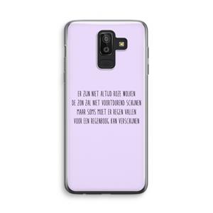 CaseCompany Regenboog: Samsung Galaxy J8 (2018) Transparant Hoesje