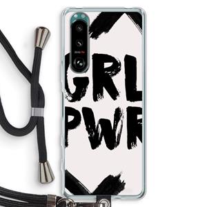 CaseCompany Girl Power #2: Sony Xperia 5 III Transparant Hoesje met koord