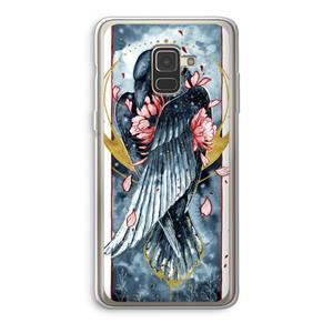 CaseCompany Golden Raven: Samsung Galaxy A8 (2018) Transparant Hoesje