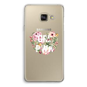 CaseCompany GRL PWR Flower: Samsung A3 (2017) Transparant Hoesje