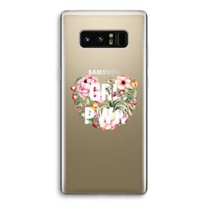 CaseCompany GRL PWR Flower: Samsung Galaxy Note 8 Transparant Hoesje