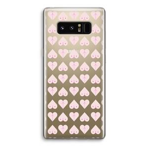 CaseCompany Ass 'n Titties: Samsung Galaxy Note 8 Transparant Hoesje