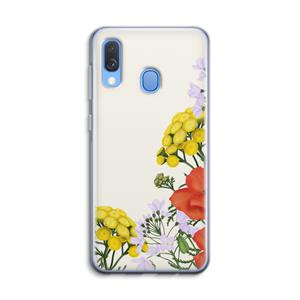 CaseCompany Wilde bloemen: Samsung Galaxy A40 Transparant Hoesje