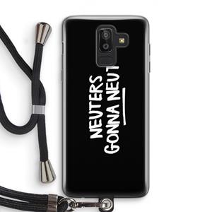 CaseCompany Neuters (zwart): Samsung Galaxy J8 (2018) Transparant Hoesje met koord