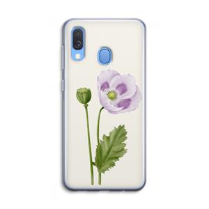 CaseCompany Purple poppy: Samsung Galaxy A40 Transparant Hoesje