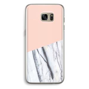 CaseCompany A touch of peach: Samsung Galaxy S7 Edge Transparant Hoesje