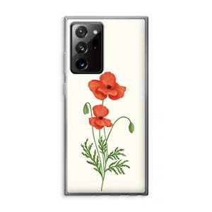 CaseCompany Red poppy: Samsung Galaxy Note 20 Ultra / Note 20 Ultra 5G Transparant Hoesje