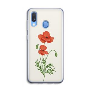 CaseCompany Red poppy: Samsung Galaxy A40 Transparant Hoesje