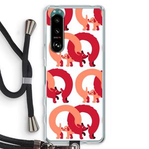 CaseCompany Dogs: Sony Xperia 5 III Transparant Hoesje met koord