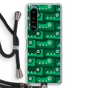 CaseCompany Crocs: Sony Xperia 5 III Transparant Hoesje met koord