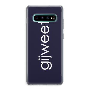 CaseCompany Gijweet: Samsung Galaxy S10 Plus Transparant Hoesje
