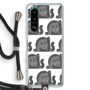 CaseCompany Cats: Sony Xperia 5 III Transparant Hoesje met koord