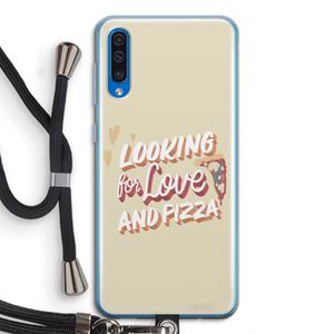 CaseCompany Pizza is the answer: Samsung Galaxy A50 Transparant Hoesje met koord