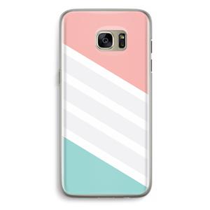 CaseCompany Strepen pastel: Samsung Galaxy S7 Edge Transparant Hoesje