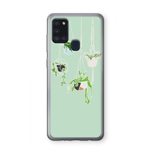 CaseCompany Hang In There: Samsung Galaxy A21s Transparant Hoesje