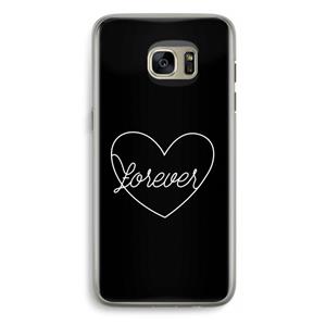 CaseCompany Forever heart black: Samsung Galaxy S7 Edge Transparant Hoesje