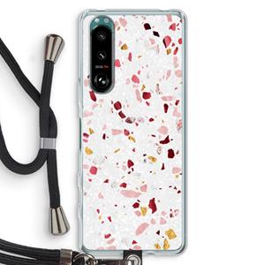 CaseCompany Terrazzo N°9: Sony Xperia 5 III Transparant Hoesje met koord