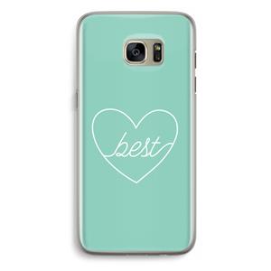 CaseCompany Best heart pastel: Samsung Galaxy S7 Edge Transparant Hoesje