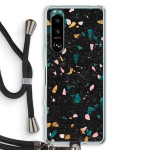 CaseCompany Terrazzo N°10: Sony Xperia 5 III Transparant Hoesje met koord