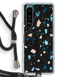 CaseCompany Terrazzo N°11: Sony Xperia 5 III Transparant Hoesje met koord