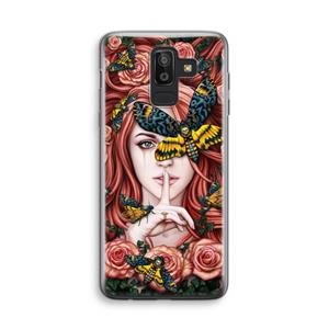 CaseCompany Lady Moth: Samsung Galaxy J8 (2018) Transparant Hoesje