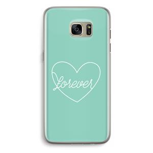 CaseCompany Forever heart pastel: Samsung Galaxy S7 Edge Transparant Hoesje
