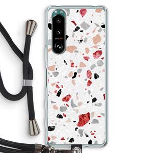 CaseCompany Terrazzo N°12: Sony Xperia 5 III Transparant Hoesje met koord