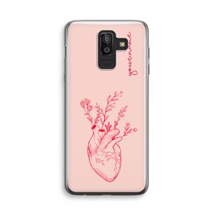 CaseCompany Blooming Heart: Samsung Galaxy J8 (2018) Transparant Hoesje