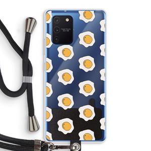 CaseCompany Bacon to my eggs #1: Samsung Galaxy Note 10 Lite Transparant Hoesje met koord