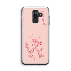CaseCompany Giving Flowers: Samsung Galaxy J8 (2018) Transparant Hoesje