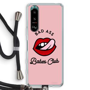 CaseCompany Badass Babes Club: Sony Xperia 5 III Transparant Hoesje met koord