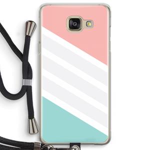 CaseCompany Strepen pastel: Samsung Galaxy A5 (2016) Transparant Hoesje met koord
