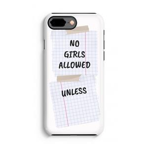 CaseCompany No Girls Allowed Unless: iPhone 7 Plus Tough Case