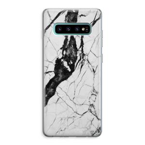CaseCompany Witte marmer 2: Samsung Galaxy S10 Plus Transparant Hoesje