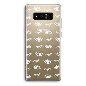CaseCompany Eye pattern #3: Samsung Galaxy Note 8 Transparant Hoesje