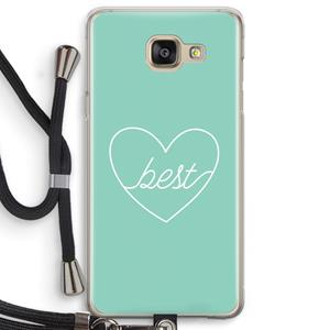 CaseCompany Best heart pastel: Samsung Galaxy A5 (2016) Transparant Hoesje met koord