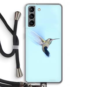 CaseCompany Kolibri: Samsung Galaxy S21 Transparant Hoesje met koord