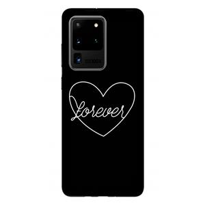 CaseCompany Forever heart black: Samsung Galaxy S20 Ultra Tough Case