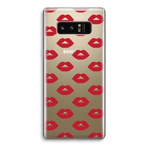 CaseCompany Lips: Samsung Galaxy Note 8 Transparant Hoesje