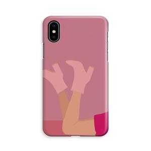 CaseCompany Pink boots: iPhone X Volledig Geprint Hoesje