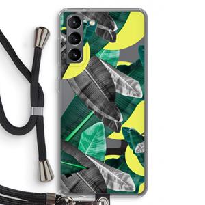 CaseCompany Fantasie jungle: Samsung Galaxy S21 Transparant Hoesje met koord