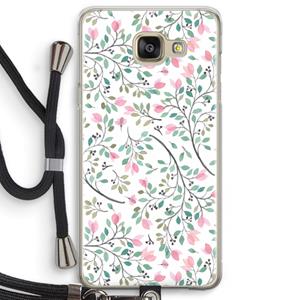 CaseCompany Sierlijke bloemen: Samsung Galaxy A5 (2016) Transparant Hoesje met koord