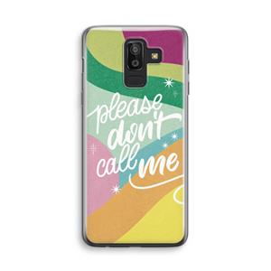 CaseCompany Don't call: Samsung Galaxy J8 (2018) Transparant Hoesje