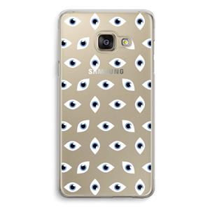 CaseCompany Eyes pattern: Samsung A3 (2017) Transparant Hoesje