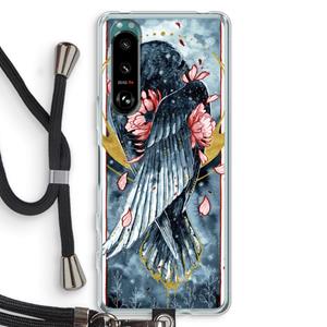 CaseCompany Golden Raven: Sony Xperia 5 III Transparant Hoesje met koord