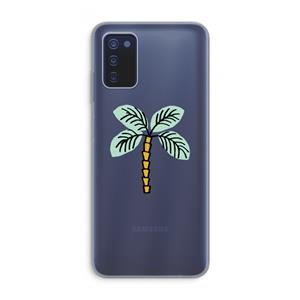 CaseCompany Palmboom: Samsung Galaxy A03s Transparant Hoesje